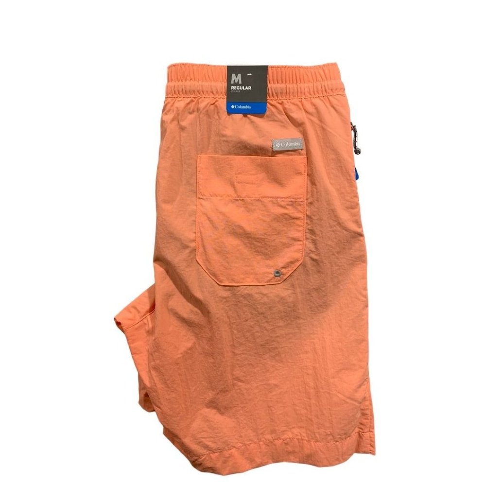 Medium Columbia New Men's Summerdry Peach Shorts Mesh Lined Pull on 8" Inseam